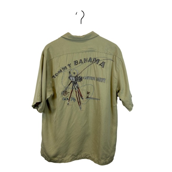 Tommy Bahama Other - Tommy Bahama Vintage Silk Button Down Shirt "Casting Agent" Graphic Men's Size S